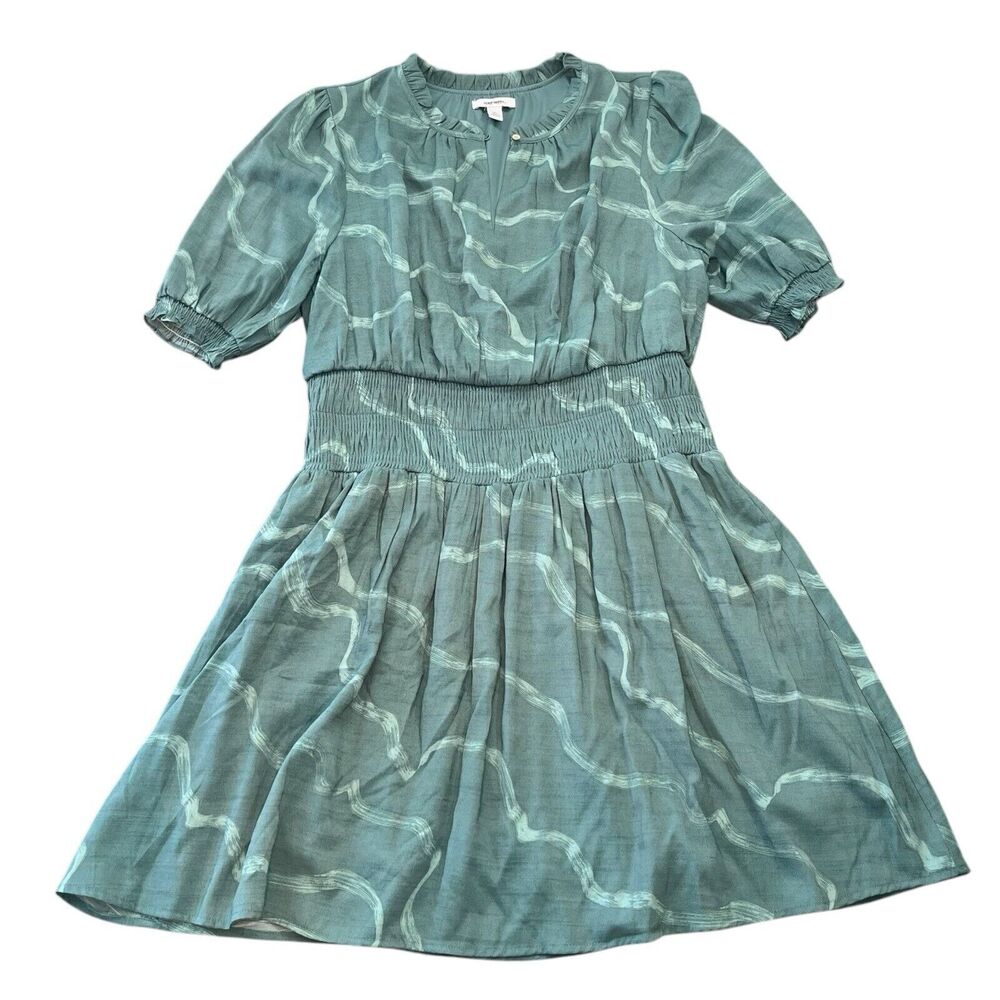 Nine West Blue Turquoise Blouson Mini Dress
